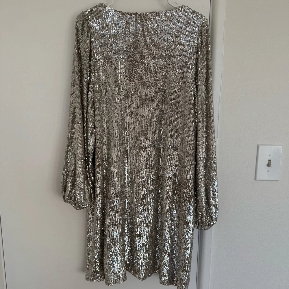 NWT Show Me Your Mumu Women's Aniston Mini Long Sleeve Dress Sequins Size XL - Picture 6 of 7